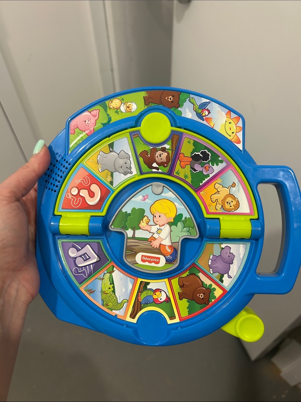 Fisher-Price Blue Animal Sound Wheel Learning Toy